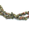 Unakite Beads Strand 9x6 mm Chips Plain Cut VS Clarity Greenish Color Birthstone Jewelry Making