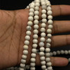 Howlite Beads Strand 6.50 mm Ball Plain Cut VS Clarity White Color Birthstone Jewelry Making