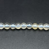 Chalcedony Beads Strand 5.50 mm Ball Plain Cut VS Clarity Transparent White Color Birthstone Jewelry Making