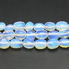 Glass Beads Strand 13x8.5-11x8.5 mm Tumble Plain Cut VVS2 Clarity Milky White Color Birthstone Jewelry Making