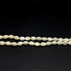 Shell Beads Strand 11x7.5 mm Balloon Plain Cut VVS Clarity Light Cream Color Birthstone Jewelry Making