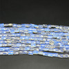 Glass Beads Strand 8x6 mm Rectangle Briolette Cut VS Clarity White Color Birthstone Jewelry Making
