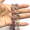 Rainbow Fluorite Beads Strand 12.0 mm Craving Face Plain Cut VS Clarity Shades Purple Green Color Birthstone Jewelry Making