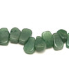 Natural Aventurine Gemstone Tumble Beads 18x11-14x10mm Plain Cut | VS Clarity Pine Green Color | March Birthstone Strand