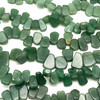 Natural Aventurine Gemstone Tumble Beads 18x11-14x10mm Plain Cut | VS Clarity Pine Green Color | March Birthstone Strand
