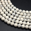 Howlite Beads Strand 8.00 mm Ball Plain Cut VS Clarity White Color Birthstone Jewelry Making