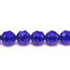 Glass Beads Strand 14.0 mm Ball Briolette Cut VS Clarity Navy Blue Color Birthstone Jewelry Making