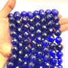 Glass Beads Strand 14.0 mm Ball Briolette Cut VS Clarity Navy Blue Color Birthstone Jewelry Making