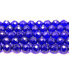 Glass Beads Strand 12.0 mm Ball Briolette Cut VS Clarity Navy Blue Color Birthstone Jewelry Making