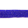 Glass Beads Strand 8.00 mm Ball Briolette Cut VS Clarity Navy Blue Color Birthstone Jewelry Making