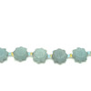 Jade Beads Strand 12.5-12 mm Craving Face Plain Cut VS Clarity Cool Green Color Birthstone Jewelry Making