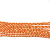 Glass Beads Strand 6.00 mm Ball Facet Cut VS Clarity Orange Color Stone Jewelry Making