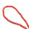 Glass Beads Strand 6.00 mm Ball Facet Cut VS Clarity Orange Color Astrology Jewelry Making