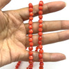 Glass Beads Strand 6.00 mm Ball Facet Cut VS Clarity Orange Color Astrology Jewelry Making