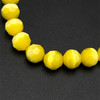 Glass Beads Strand 6.00 mm Ball Facet Cut VS Clarity Golden Yellow Color Birthstone Jewelry Making
