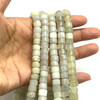 Jade Beads Strand 8x6 mm Tyre Plain Cut VS Clarity Light Green Color Birthstone Jewelry Making