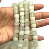Jade Beads Strand 10x7 mm Tyre Plain Cut VS Clarity Light Green Color Birthstone Jewelry Making