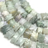 Jade Beads Strand 16.5x10 mm Lotus Plain Cut VS Clarity Mint Green Color Birthstone Jewelry Making