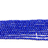 Glass Beads Strand 6.00 mm Round Facet Cut VVS2 Clarity Navy Blue Color Birthstone Jewelry Making