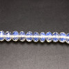 Glass Beads Strand 7.00 mm Tyre Facet Cut VVS2 Clarity White Color Birthstone Jewelry Making