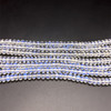 Glass Beads Strand 7.00 mm Tyre Facet Cut VVS2 Clarity White Color Birthstone Jewelry Making