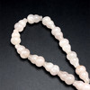 Rose Quartz Beads Strand 15.5x9.5 mm Calabash Plain Cut VS Clarity Pale Pink Color Birthstone Jewelry Making