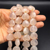 Rose Quartz Beads Strand 16.0 mm HS Plain Cut VS Clarity Pale Pink Color Birthstone Jewelry Making