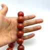 Wood Bead Beads Strand 20 mm Ball Plain Cut VS Clarity Rust Orange Color Birthstone Jewelry Making