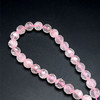 Rose Quartz Beads Strand 8.00 mm Round Facet Cut VVS Clarity Crepe Pink Color Birthstone Jewelry Making