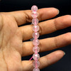 Rose Quartz Beads Strand 8.00 mm Round Facet Cut VVS Clarity Crepe Pink Color Birthstone Jewelry Making