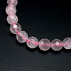 Rose Quartz Beads Strand 8.00 mm Round Facet Cut VVS Clarity Crepe Pink Color Birthstone Jewelry Making