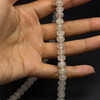 Rose Quartz Gem Beads Strand 8.00 mm Tyre Facet Cut VS Clarity Pale Pink Color Birthstone Jewelry Making