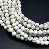 Howlite Beads Strand 4.50 mm Balloon Plain Cut VS Clarity White Color Birthstone Jewelry Making