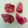 Natural Spinel Uncut Rough 4 Pieces 21.49 Carats Crimson Red-Hot Pink Color 5A Quality Burmese Mines Raw Gemstone