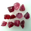 Natural Spinel Uncut Rough 11 Pieces 31.63 Carats Crimson Red-Hot Pink Color 5A Quality Burmese Mines Raw Gemstone