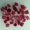 Natural Spinel Uncut Rough 30 Pieces 31.71 Carats Crimson Red-Hot Pink Color 5A Quality Burmese Mines Raw Gemstone
