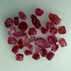 Natural Spinel Uncut Rough 30 Pieces 31.71 Carats Crimson Red-Hot Pink Color 5A Quality Burmese Mines Raw Gemstone