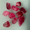 Natural Spinel Uncut Rough 10 Pieces 25.08 Carats Crimson Red-Hot Pink Color 5A Quality Burmese Mines Raw Gemstone