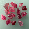 Natural Spinel Uncut Rough 15 Pieces 26.36 Carats Crimson Red-Hot Pink Color 5A Quality Burmese Mines Raw Gemstone