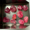 Natural Spinel Uncut Rough 10 Pieces 25.96 Carats Crimson Red-Hot Pink Color 5A Quality Burmese Mines Raw Gemstone