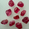 Natural Spinel Uncut Rough 10 Pieces 25.96 Carats Crimson Red-Hot Pink Color 5A Quality Burmese Mines Raw Gemstone