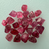 Natural Spinel Uncut Rough 25 Pieces 24.22 Carats Crimson Red-Hot Pink Color 5A Quality Burmese Mines Raw Gemstone