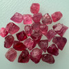 Natural Spinel Uncut Rough 25 Pieces 24.22 Carats Crimson Red-Hot Pink Color 5A Quality Burmese Mines Raw Gemstone