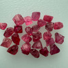 Natural Spinel Uncut Rough 25 Pieces 24.22 Carats Crimson Red-Hot Pink Color 5A Quality Burmese Mines Raw Gemstone