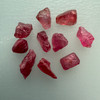 Natural Spinel Uncut Rough 10 Pieces 14.53 Carats Crimson Red-Hot Pink Color 5A Quality Burmese Mines Raw Gemstone