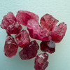 Natural Spinel Uncut Rough 10 Pieces 28.4 Carats Crimson Red-Hot Pink Color 5A Quality Burmese Mines Raw Gemstone