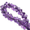 Natural African Amethyst Beads | Briolette Faceted Drop | 10x7mm | 75 Pcs 270 Carats | Grape Purple | VVS Clarity | 8.75 Inch Loose Strand Gemstone Jewelry Making