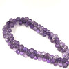 Natural African Amethyst Briolette Faceted Drop Beads | 8x5mm | 87 Pcs 103 Carats | Heather Purple | VVS Clarity | 8.1 Inch Loose Gemstone Strand