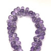 Amethyst Africa Beads Strand 8x5mm Drop Heather Purple Color Briolette Cut VVS Clarity Jewelry Making Gemstone