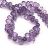 Amethyst Africa Beads Strand 8x5mm Drop Heather Purple Color Briolette Cut VVS Clarity Jewelry Making Gemstone